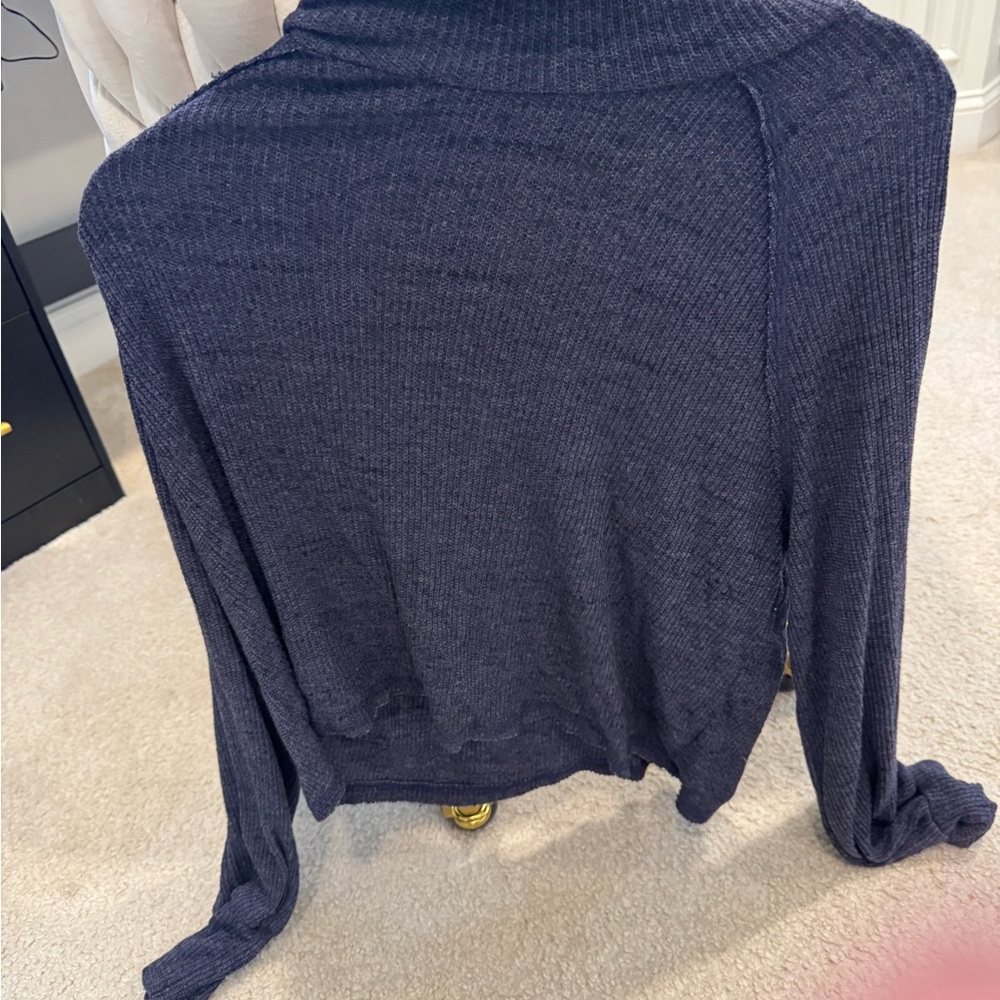 Project Social T Deep Blue Knit Sweater